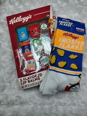 Kellog's Crew Socks With Lip Balms